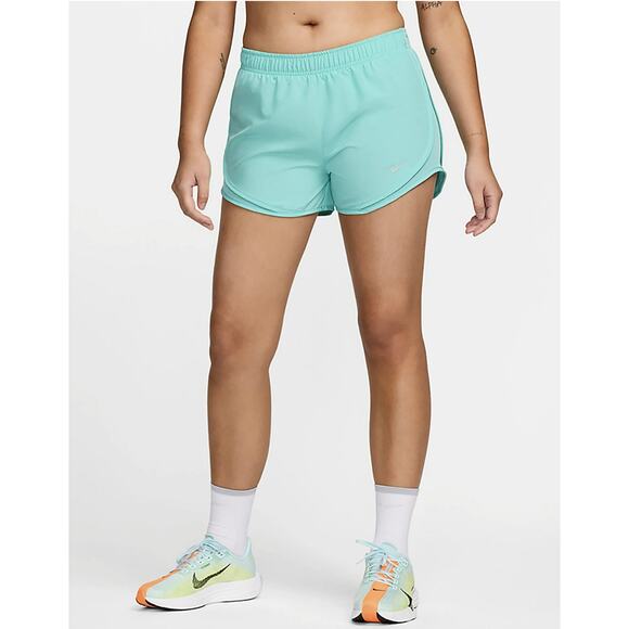 Nike Dri-Fit Tempo Running Shorts Women's M Green Mid Rise Active Gym Exercise - Picture 6 of 10